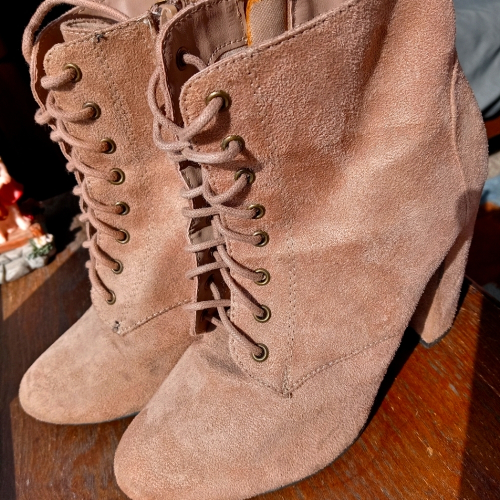 Swede Beige Booties